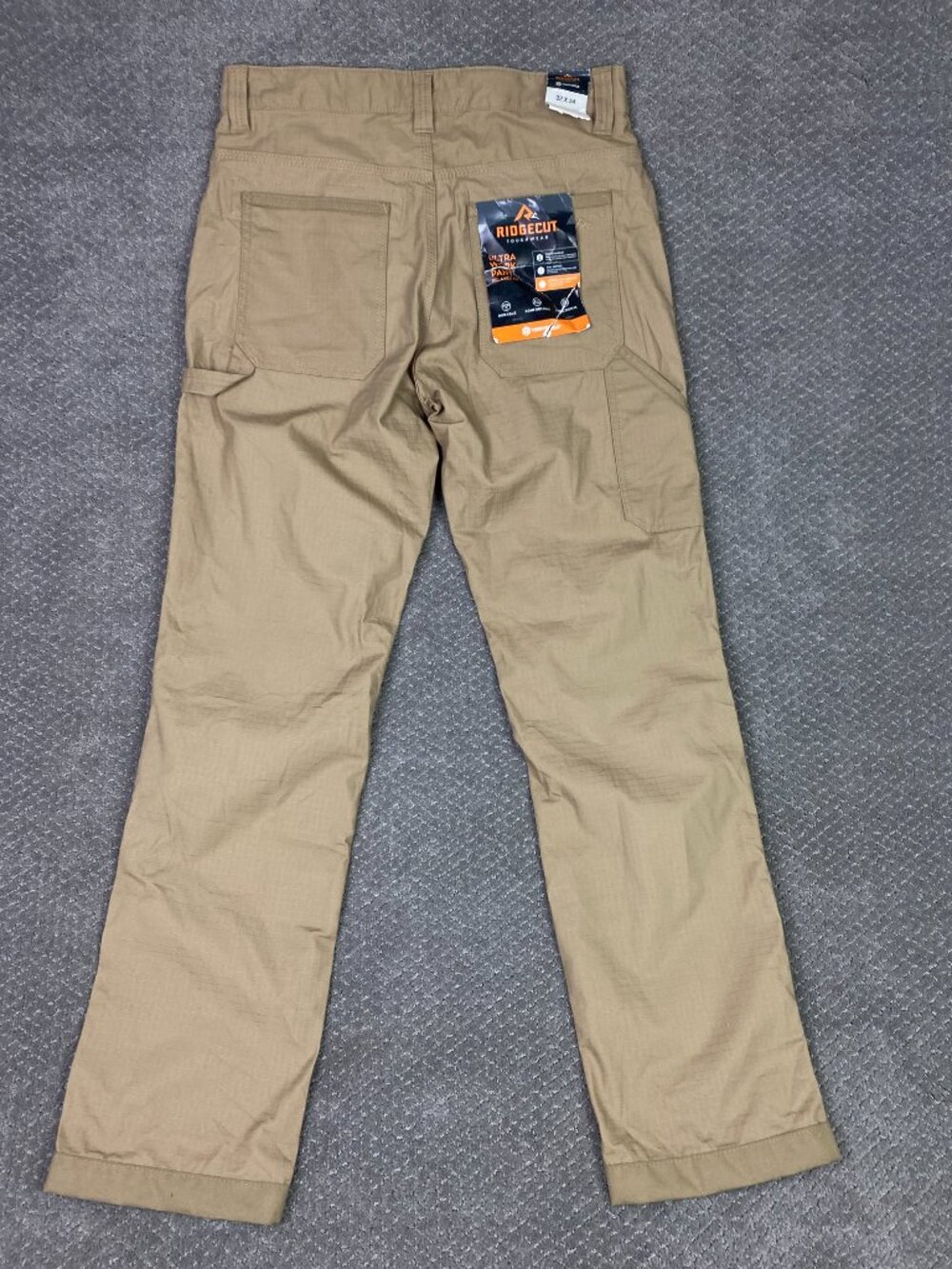 Ridgecut Toughwear Ultra Work Pant Pants Mens 32x34 Khaki Carpenter Relaxed Fit